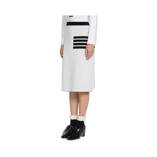 4-Bar Knitted Midi Skirt