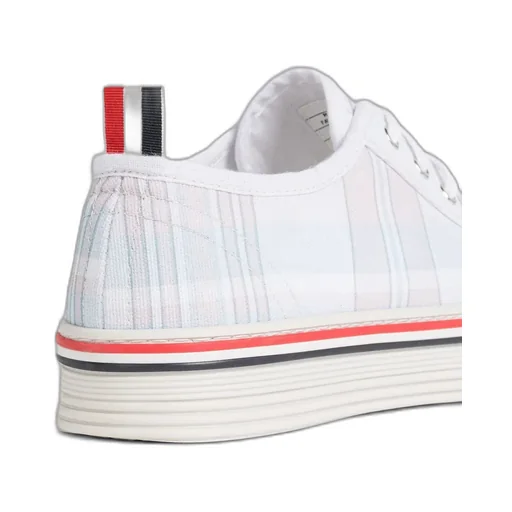 Collegiate Madras-Print Low-Top Sneakers