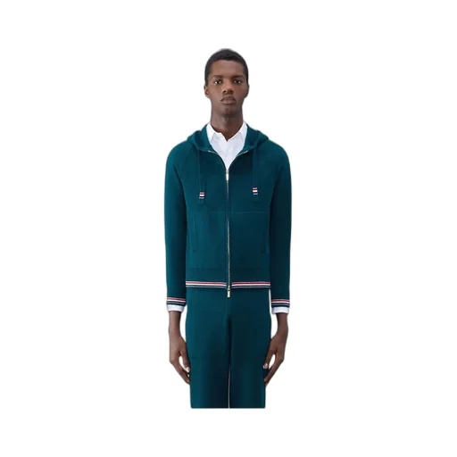 Cashmere Knitted Zip-Up Hoodie