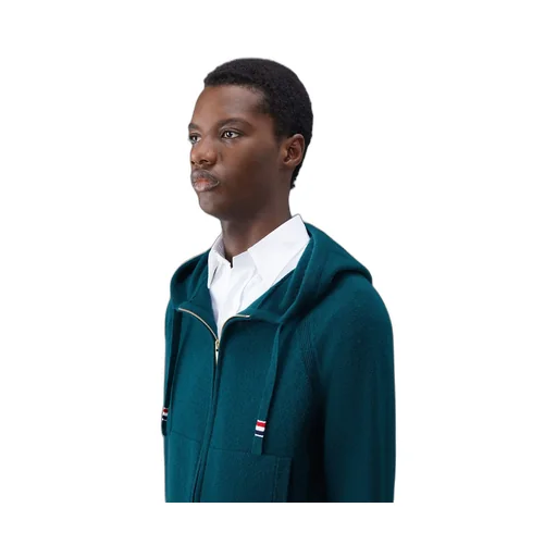 Cashmere Knitted Zip-Up Hoodie