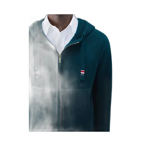 Cashmere Knitted Zip-Up Hoodie