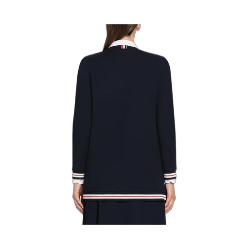 Rwb Striped Ribbed Long-Sleeve Cardigan