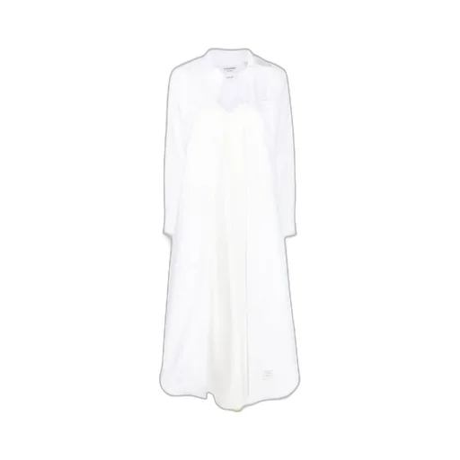Tab-Detailed Buttoned Shirt Dress