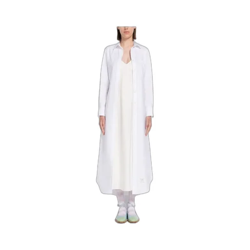 Tab-Detailed Buttoned Shirt Dress
