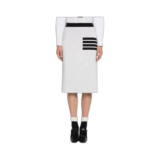 4-Bar Knitted Midi Skirt