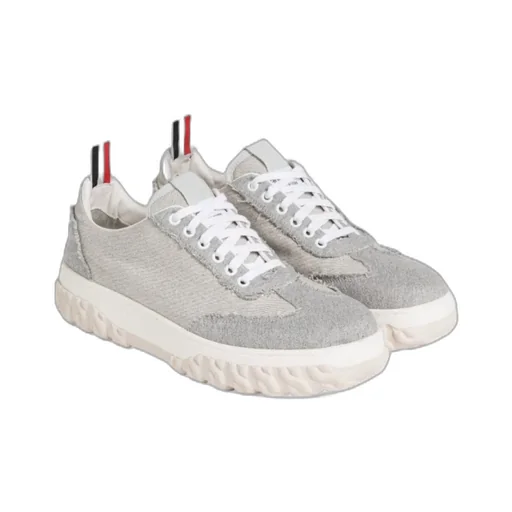 Lace-Up Frayed Sneakers