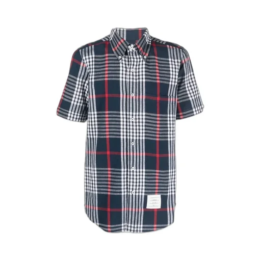 Plaid-Check Short-Sleeve Shirt