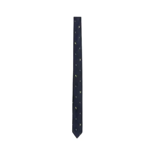 Embroidered Silk Tie