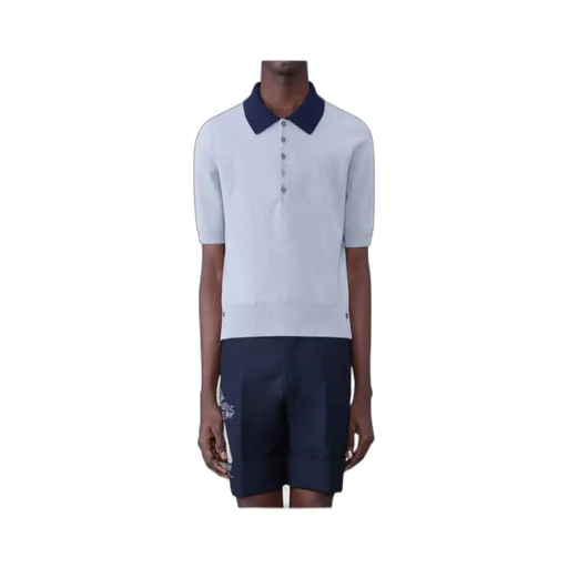 Contrasting-Collar Detail Polo Shirt