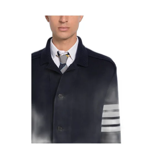 4-Bar Knitted Longline Cardigan