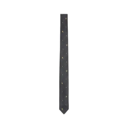 Embroidered Silk Tie