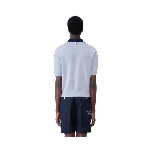 Contrasting-Collar Detail Polo Shirt