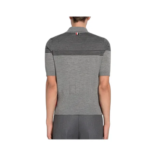 Short-Sleeve Panelled Polo Shirt