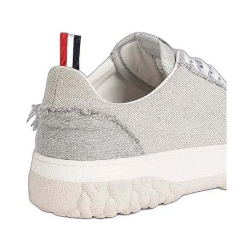 Lace-Up Frayed Sneakers