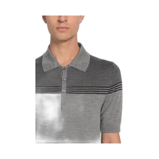 Short-Sleeve Panelled Polo Shirt