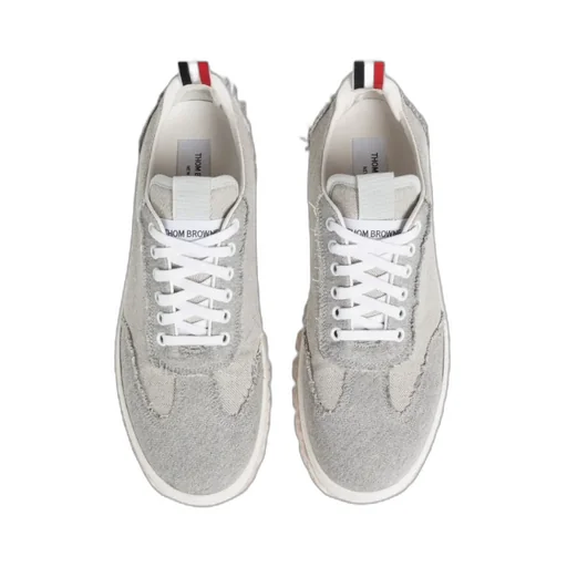 Lace-Up Frayed Sneakers