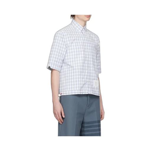 Gingham Poplin Short-Sleeve Shirt