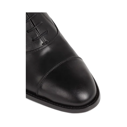 Grosgrain-Loop Trim Lace-Up Shoes