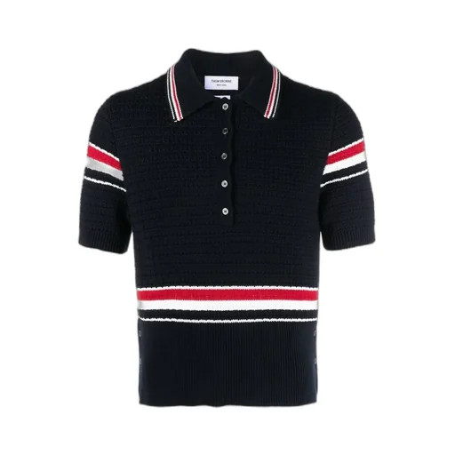 Stripe Detailed Short-Sleeved Polo Shirt