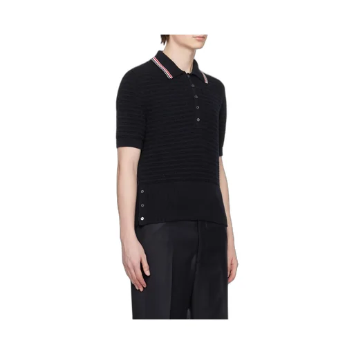 Stripe Detailed Short-Sleeved Polo Shirt