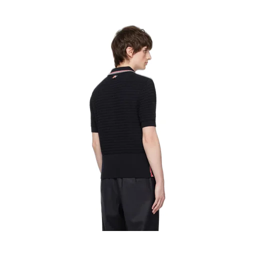 Stripe Detailed Short-Sleeved Polo Shirt