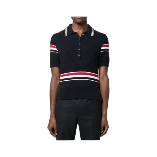 Stripe Detailed Short-Sleeved Polo Shirt