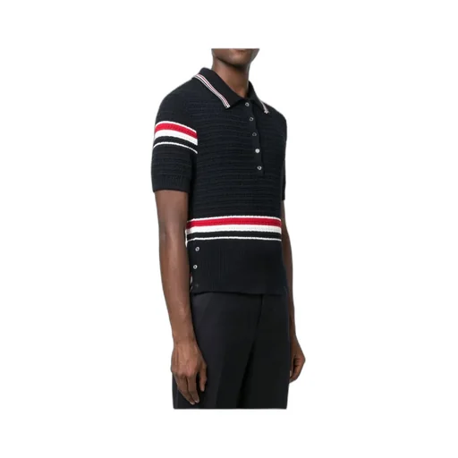 Stripe Detailed Short-Sleeved Polo Shirt