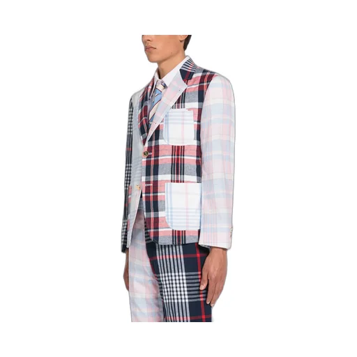 Plaid Patchwork Blazer