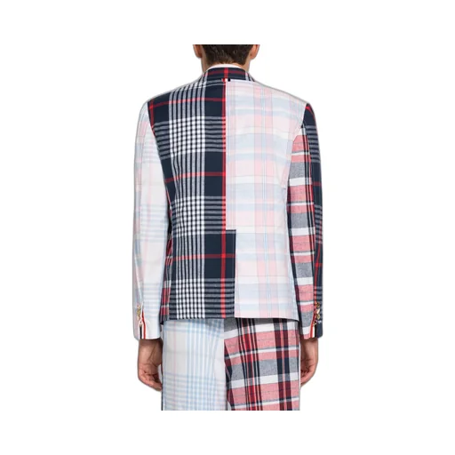 Plaid Patchwork Blazer