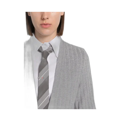 Long Rwb Ribbed Cardigan