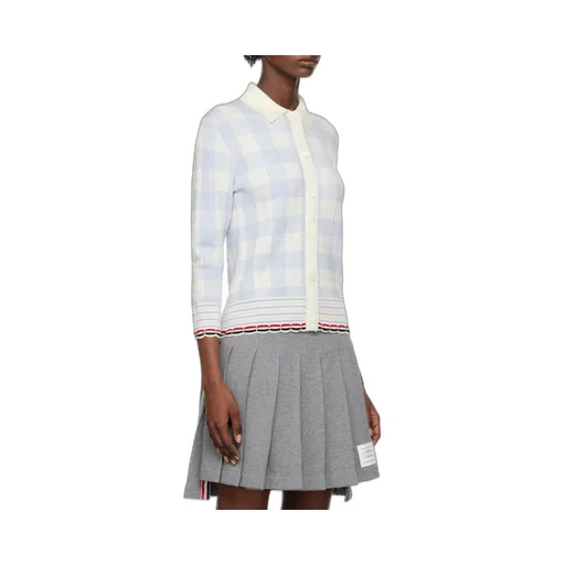 Check-Pattern Cardigan