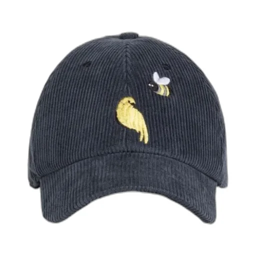 Corduroy Embroidered Detail Baseball Cap