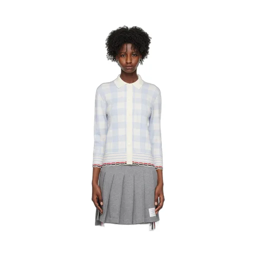 Check-Pattern Cardigan