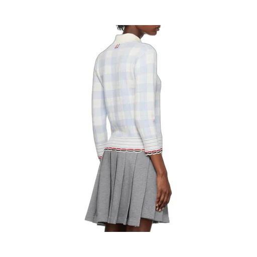 Check-Pattern Cardigan