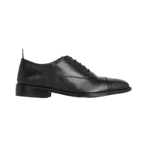 Grosgrain-Loop Trim Lace-Up Shoes