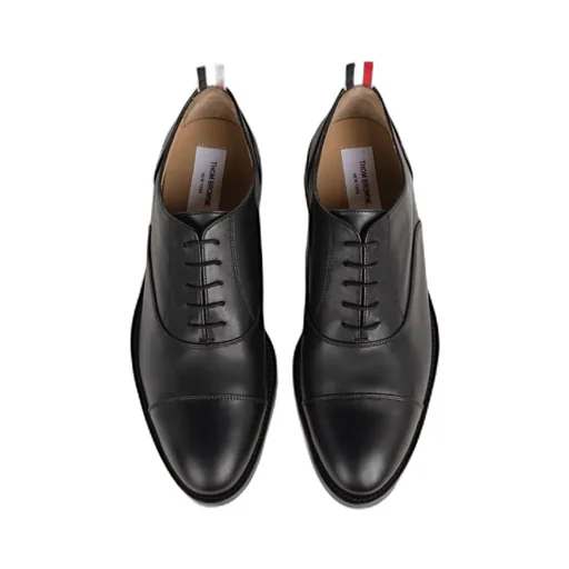 Grosgrain-Loop Trim Lace-Up Shoes