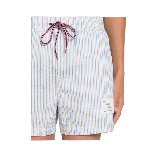 Stripe-Print Swim Shorts