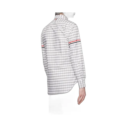 Rwb-Striped Gingham Buttoned Shirt