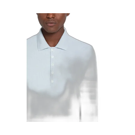 4-Bar Long-Sleeve Polo Shirt