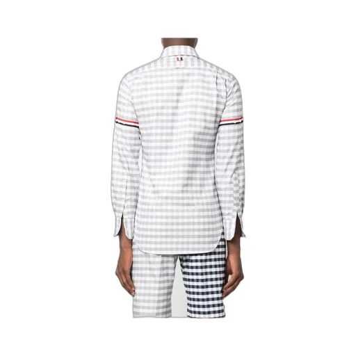 Rwb-Striped Gingham Buttoned Shirt