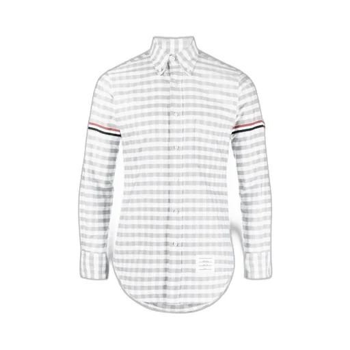 Rwb-Striped Gingham Buttoned Shirt