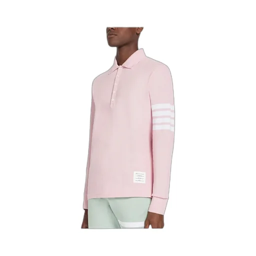 4-Bar Stripe Long-Sleeved Polo Shirt