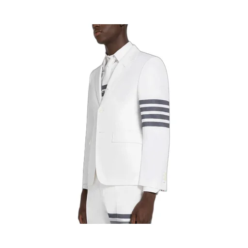 Striped Single-Breasted Blazer
