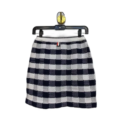 Gingham-Check Jacquard Miniskirt