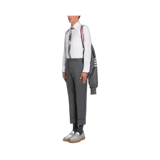 4-Bar Striped Zipped Bomber Jacket