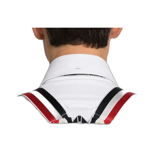 4-Bar Striped Zipped Bomber Jacket