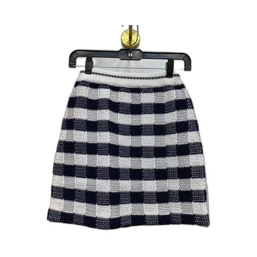 Gingham-Check Jacquard Miniskirt
