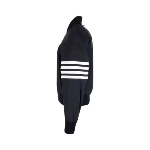 4-Bar Stripe Zipped Bomber Jacket