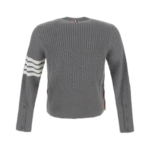 4-Bar Stripe Detailed Crewneck Jumper
