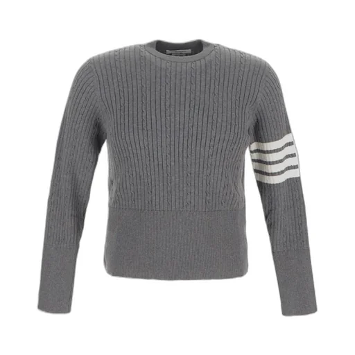 4-Bar Stripe Detailed Crewneck Jumper